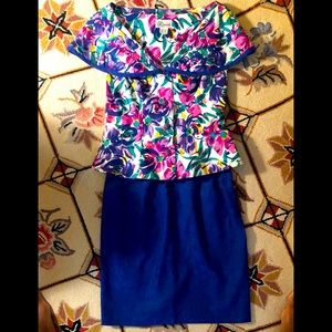 Two-piece Floral print Summer Dress